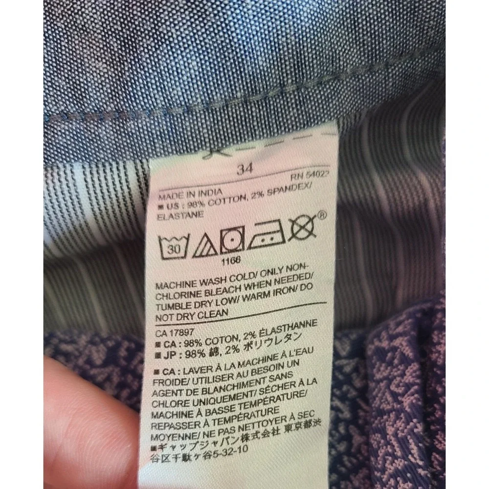 Banana Republic Aiden Men Shorts 34 Preppy Classic Vacation Travel Nautical Blue
